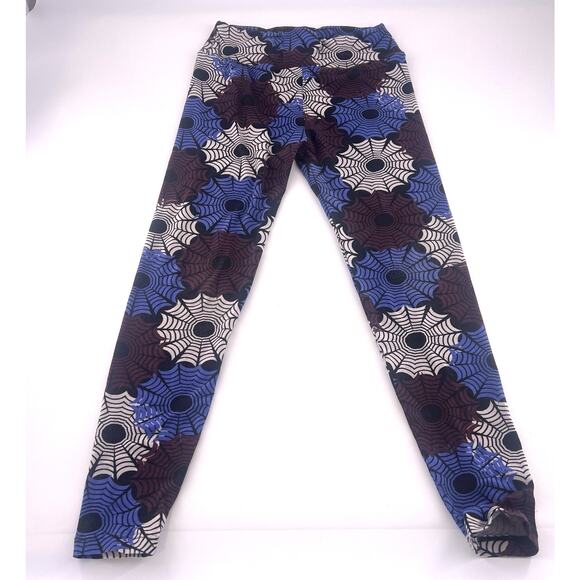 LuLaRoe Pants - Lularoe Leggings Womens One Size 2-10 Black Purple Blue Halloween Spider Stretch